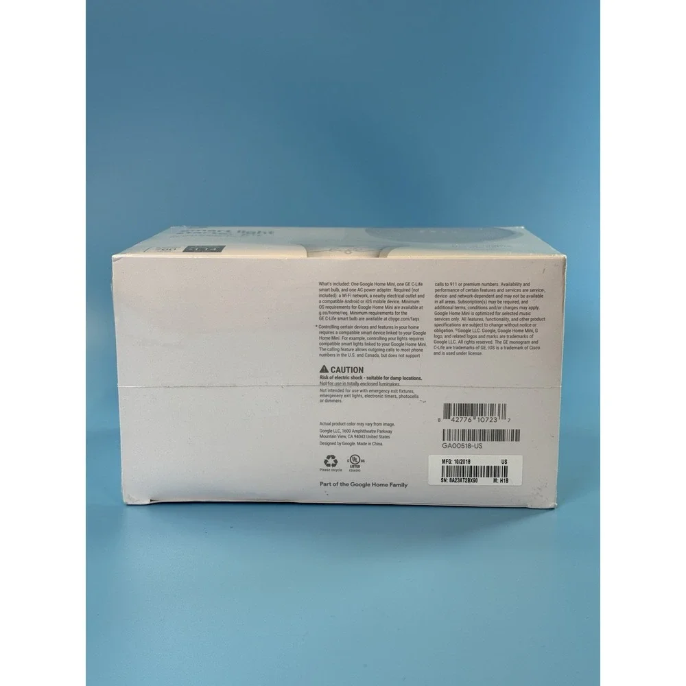 GOOGLE HOME MINI WITH SMART LIGHT BULB STARTER KIT NEW SEALED GREAT VALUE FAST